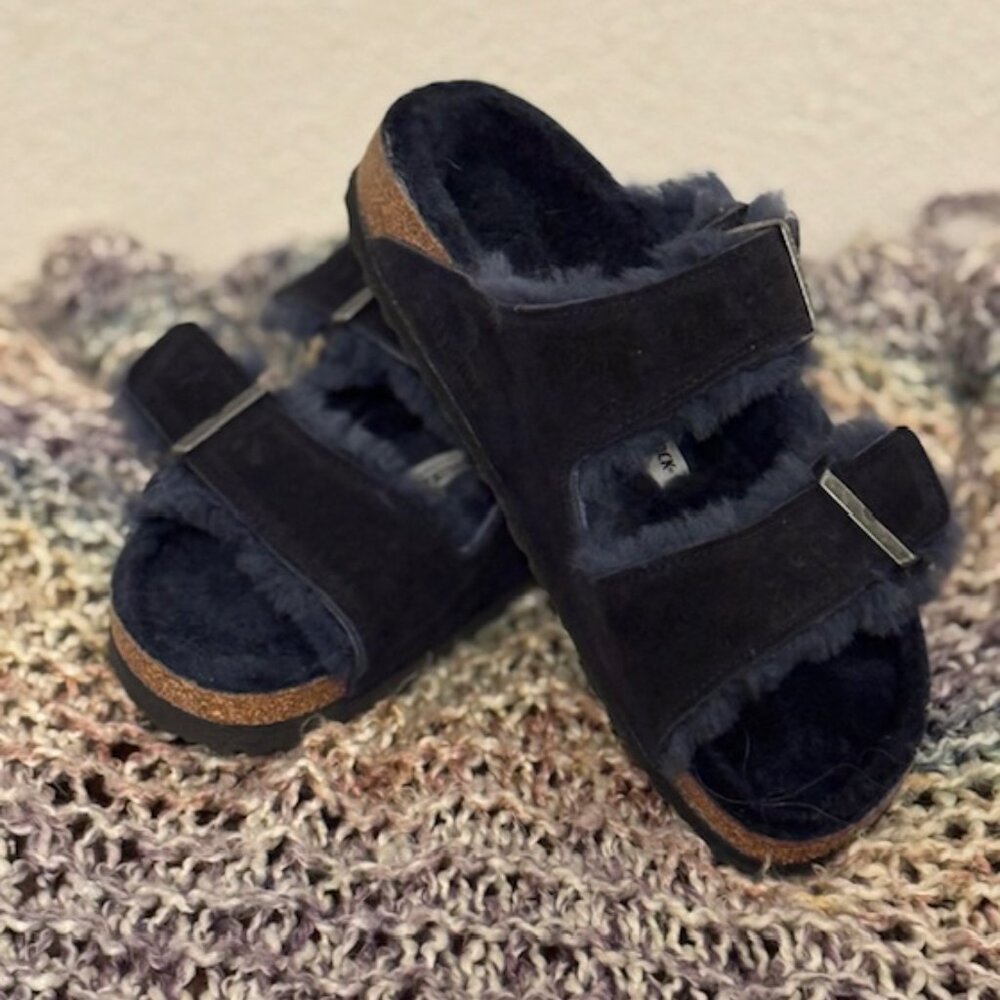 Birkenstocks Arizona Shearling Suede Leather